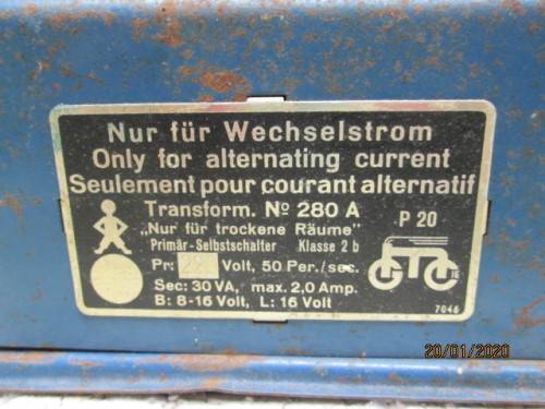 HO SCALE : MARKLIN CONTROLLER No 280 - LOT 5Z