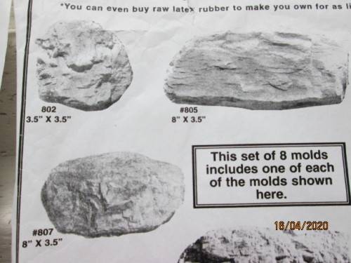 HO SCALE : COLOR-RITE: SILICON ROCK MOULDS x8 - LOT 384AA