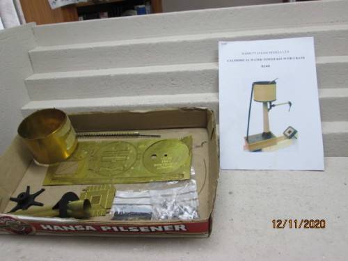 GAUGE 1 : BARRETT STEAM MODELS LTD : CYLINDRICAL WATER TOWER KIT WITH CRANE - KIT