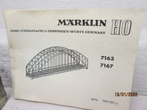HO SCALE : MARKLIN : M TRACK : METAL ARCHED BRIDGE