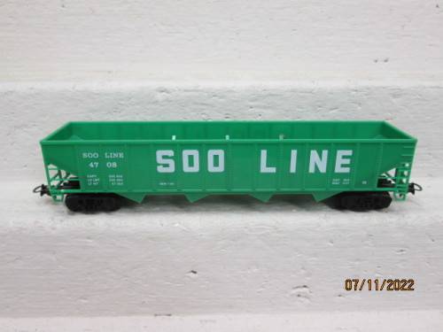 HO SCALE : MEHANO : GREEN SOO  LINE - OPEN HOPPER WAGON