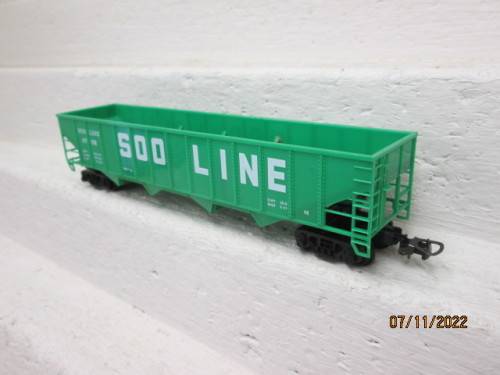 HO SCALE : MEHANO : GREEN SOO  LINE - OPEN HOPPER WAGON