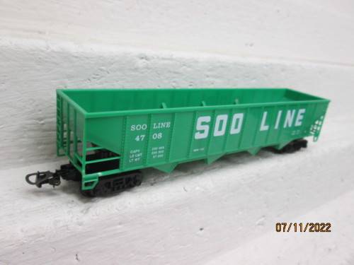 HO SCALE : MEHANO : GREEN SOO  LINE - OPEN HOPPER WAGON