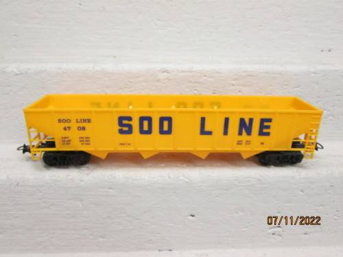 HO SCALE : MEHANO : YELLOW SOO  LINE - OPEN HOPPER WAGON