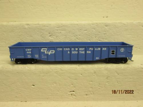 HO SCALE : 50 FOOT - GONDOLA - CHICAGO WEST PULLMAN & SOUTHERN