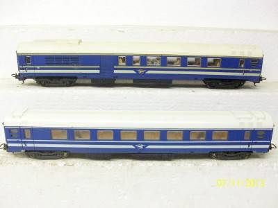 SAR LIMA HO BLUE TRAIN COACHES X2 LOT 190