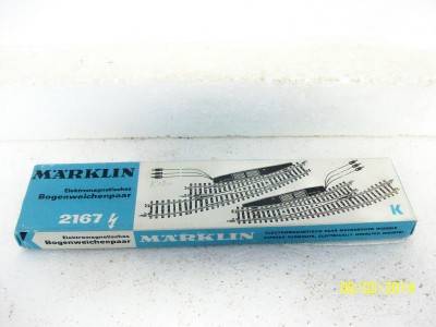 MARKLIN HO K TRACK LEFT PLUS RIGHT CURVED POINT NO.2167 LOT 927