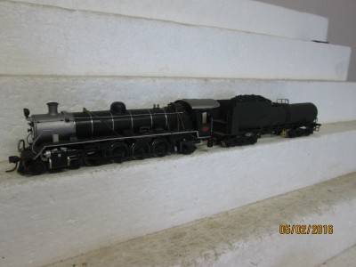HO SCALE : DJH SAR 19D BRASS STEAM LOCO WITH 2 TENDERS -  LOT 160H