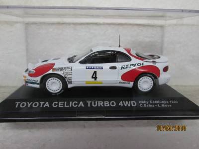 1:43 SCALE RALLY CAR COLLECTION : TOYOTA CELICA TURBO 4WD - LOT 422H