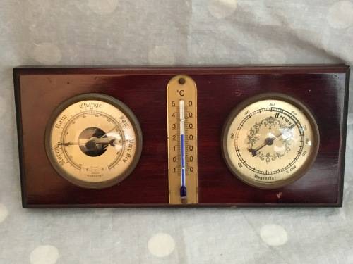Vintage Barometer on wood