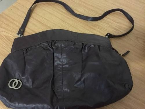 Genuine Leather Dark Brown Handbag