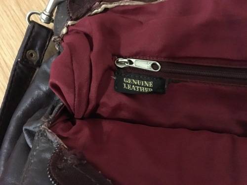 Genuine Leather Dark Brown Handbag