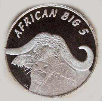 1/2 oz Fine Silver 99.9  "African Big 5" Buffalo