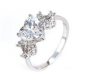 18K White Gold Filled CZ Women's Ring