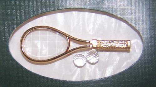 SWAROVSKI CRYSTAL MEMORIES TENNIS RACKET WITH 2 CRYSTAL BALLS. RETIRED!.