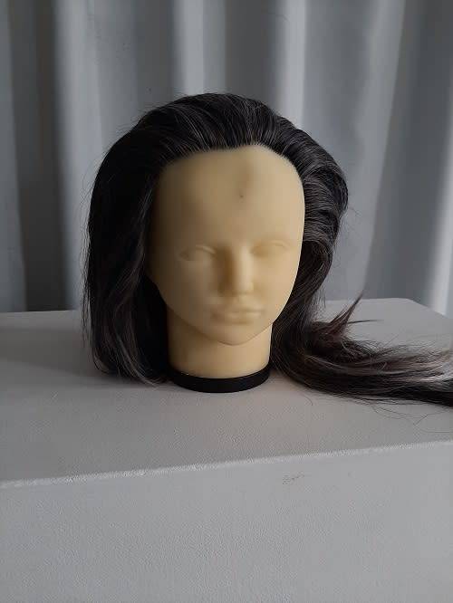 Display Mannequin Head with attached Light Mustard Hair