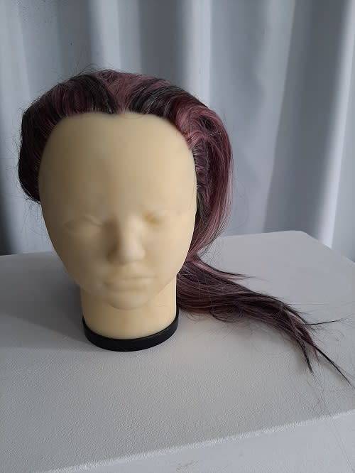 Display Mannequin Head with attached Light Mustard Hair