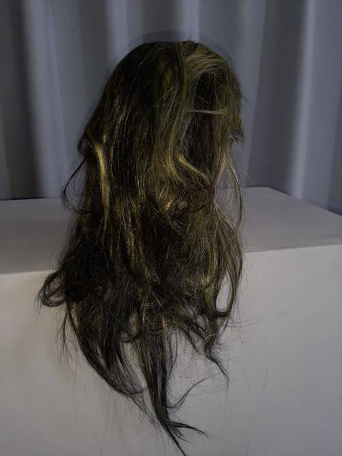 Display Mannequin Head with attached Light Mustard Hair