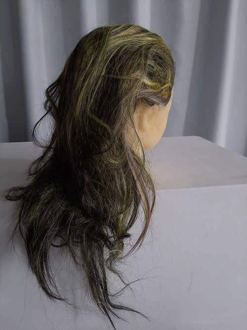 Display Mannequin Head with attached Light Mustard Hair