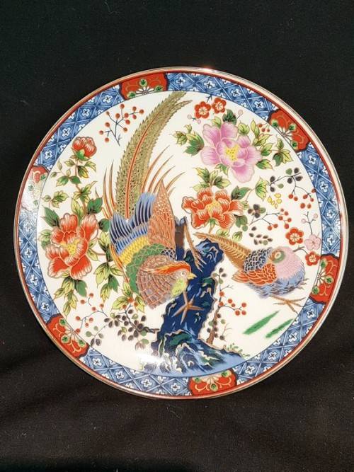 Imari wall plate - Stunning birds - A beautiful plate! Bid now!!