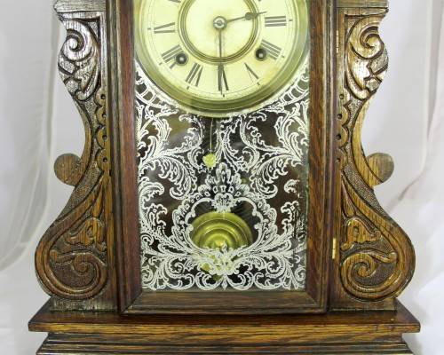 Antique Ansonia Mantel clock - "Gingerbread clock" - Working with key - A stunning example! Bid now!