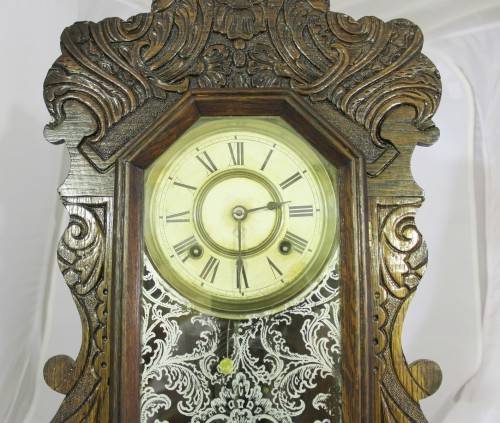 Antique Ansonia Mantel clock - "Gingerbread clock" - Working with key - A stunning example! Bid now!