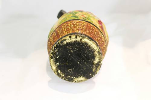 Wooden painted and embossed vase - Very ornate! - Beautiful! - Low price!! - Bid Now!!