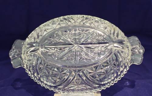 Cut Glass compartment platter - Beautiful!