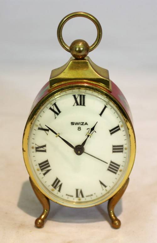 Swiza - Swiss - Victorian style - Small alarm clock - Beautiful! - Bid now!!