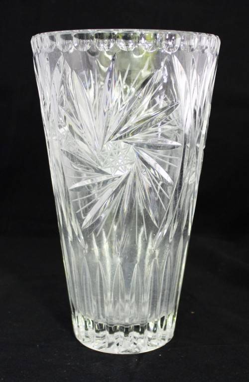 Large cut glass vase - Beautiful!! - Bid Now!!!