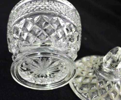 Pressed and molded sugar bowl with lid - Beautiful!! - Bid Now!!!