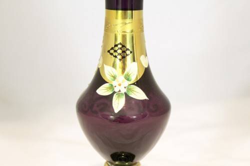 Venetian style vase - Purple vase with ornate shape top - A beauty!! - Low price!! - Bid Now!!!