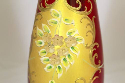 Venetian style decanter jug!! - Very tall in red - Magnificent! - Low price!! - Bid Now!!!