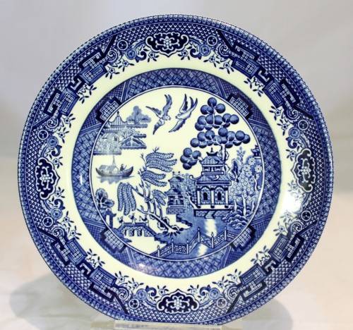 Churchill - Blue Willow - Trio - Blue and white - Stunning! - Bid Now!!!