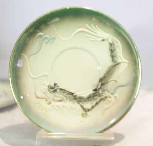 Manna china - Japan - Embossed dragon motif - Trio - Stunning! - Bid Now!!!