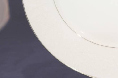 Noritake - Ranier - Lace with platinum trim - Dinner plate - Stunning! - Bid Now!!!