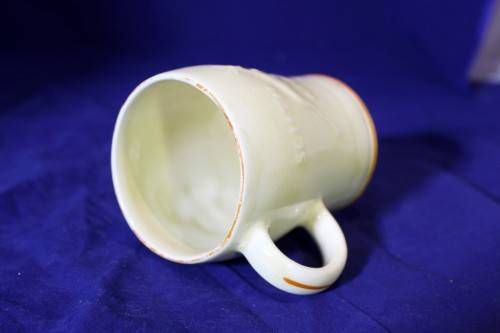 Crown Devon - embossed 1947 Royal visit to RSA mug