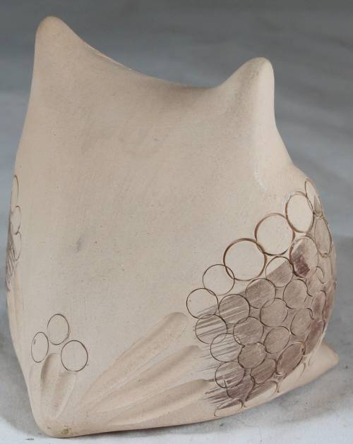 Sleepy owl toothpick holder