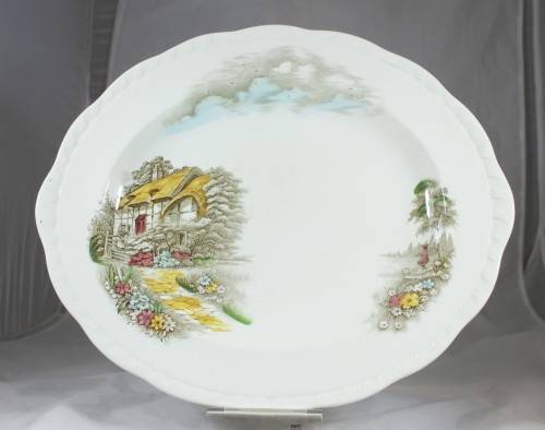 Alfred Meakin - Famous Cottages - Anne Hathaway's Cottage - Platter - Beautiful!! - Bid Now!!!