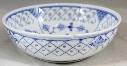 Blue and White Bowl - Perforated - Absolutely Stunning!! - Bid Now!