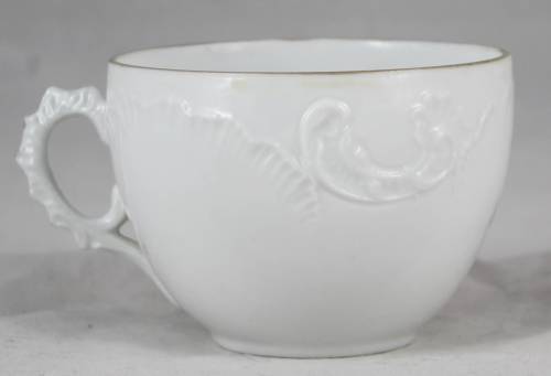 Tea Cup - White with Embossing - Bid Now!!!