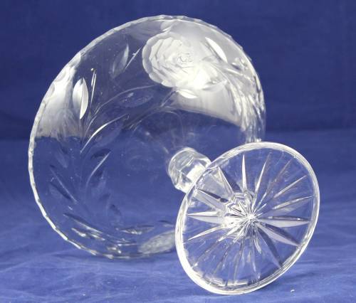 Rose Cut - Glass Sweet Dish - Bid Now!