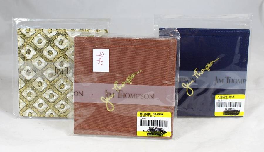 Set of eight Jim Thomson silk coasters - two per pack