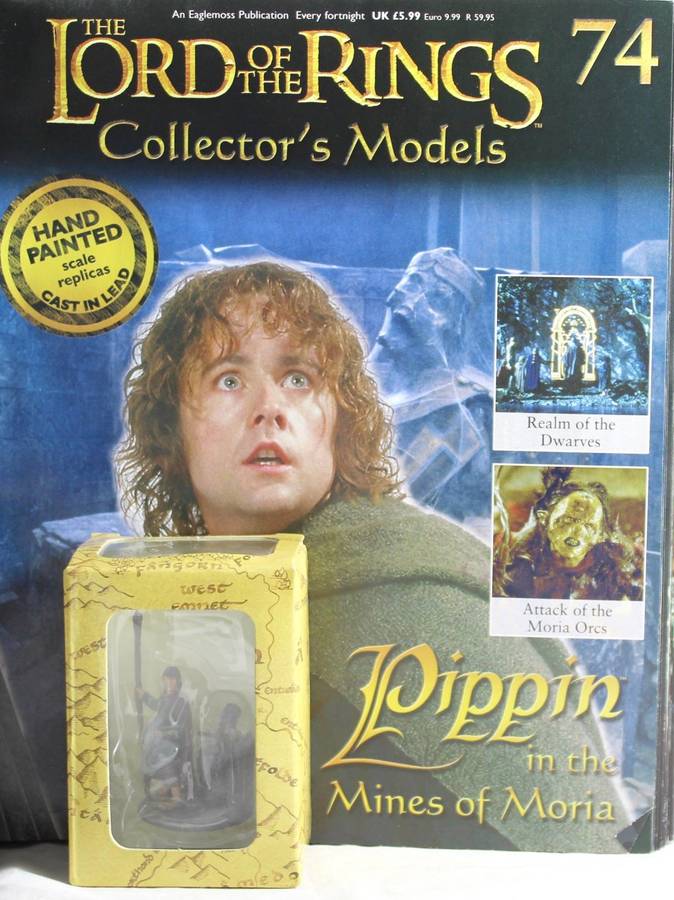 Lord of the Rings - Pippin - Lead cast, hand painted figurine with book - Stunning! Bid Now!