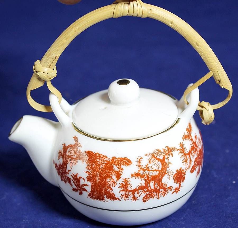 Sri Lanka Porcelain - Small Tea Pot - Gorgeous! - Bid Now!!!