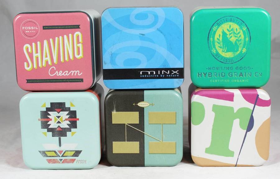 Fossil Tins - (6) - Gorgeous! - Bid Now!!!