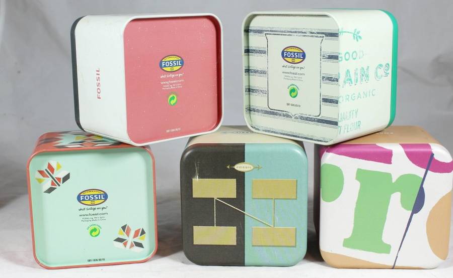 Fossil Tins - (6) - Gorgeous! - Bid Now!!!