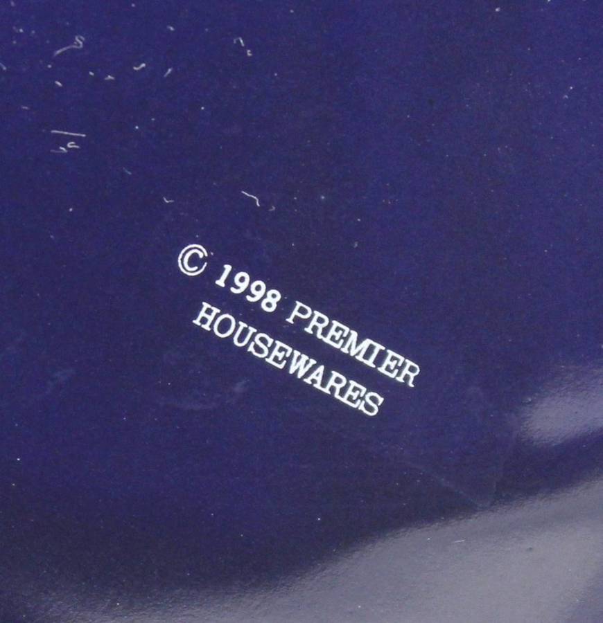 Premier houseware - blue jug with gold trim