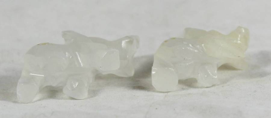 Glass Elephants - Pair - Beautiful! - Bid Now!!!