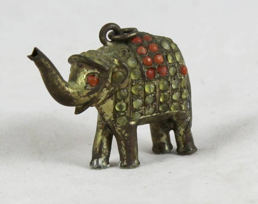Brass elephant charm